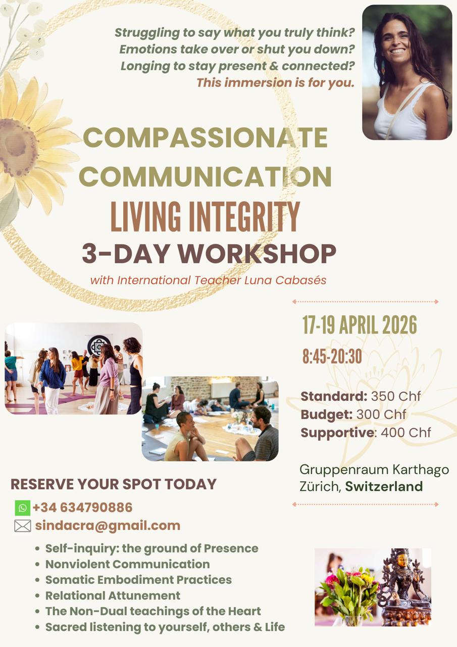 3-DAY COMPASSIONATE COMMUNICATION “LIVING INTEGRITY” WORKSHOP