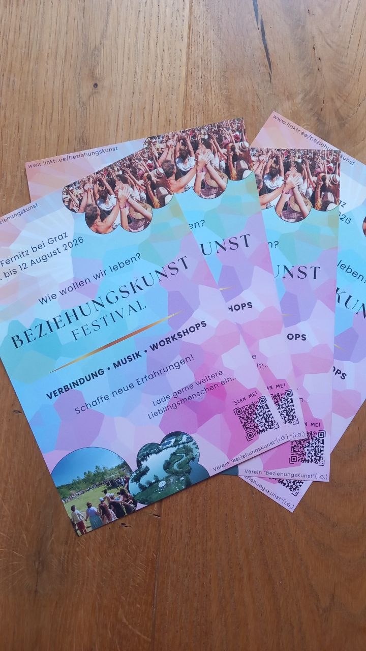 Gemeinsam mit euch lassen wir das erste BeziehungsKunst Festival lebendig werden