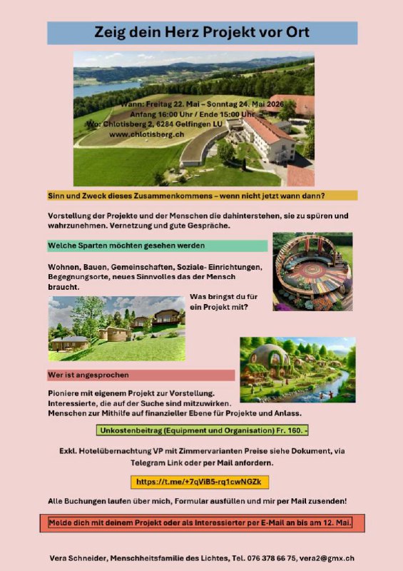 Einladung Projektvorstellungs Wochenende mit Vernetzung und Austausch