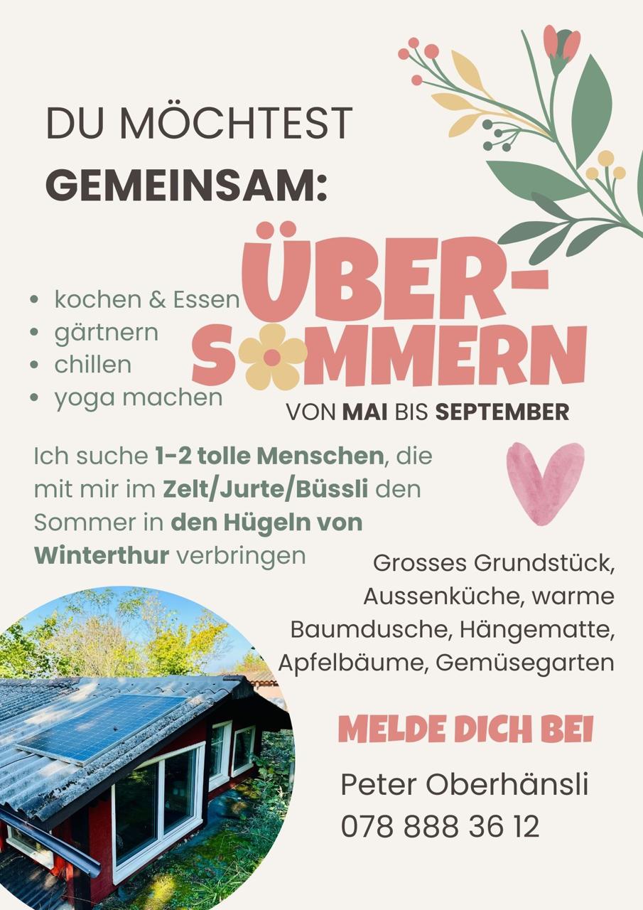 ÜBERSOMMERN in den Hügeln von WINTERTHUR 🌞