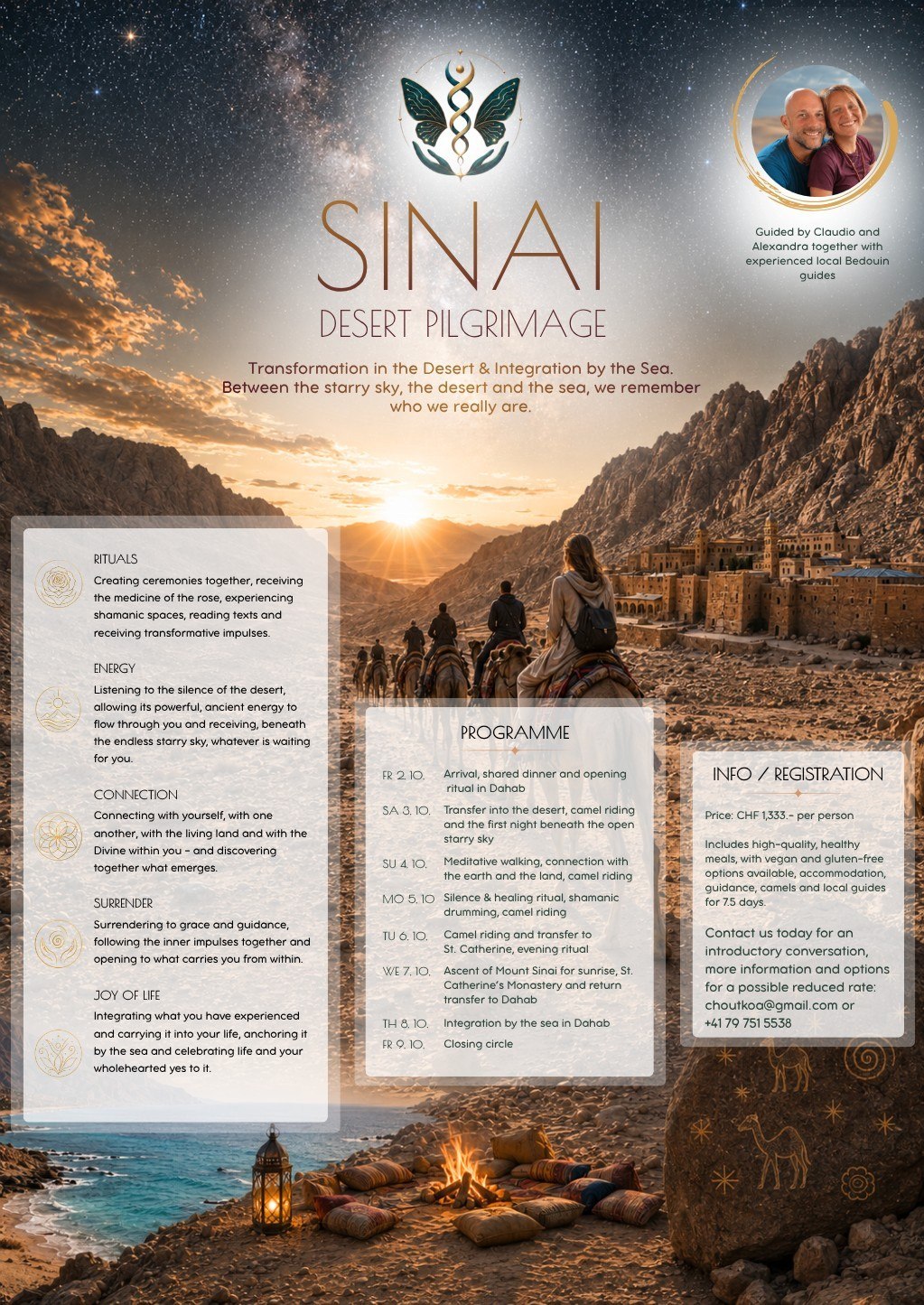 We are offering a Detox and Wild Nature Connection Week in the Sinai Desert in E