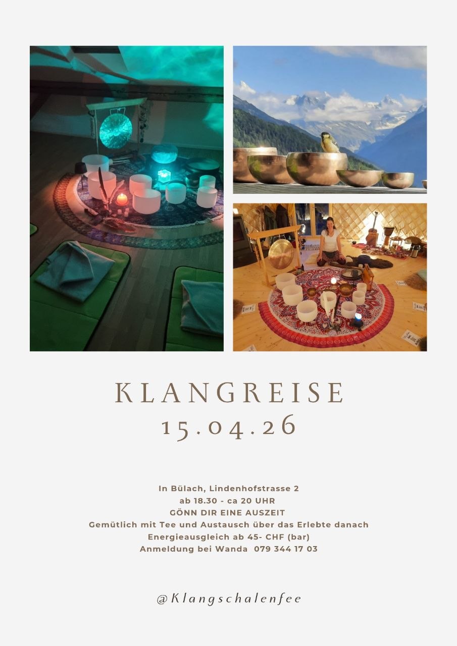 Tauche ein in eine wohltuende Klangreise – sanfte Klänge von Klangschalen, Gong 