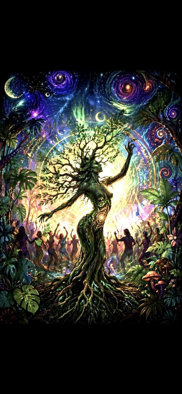 the conscious rave - be like a tree, dance with the plants