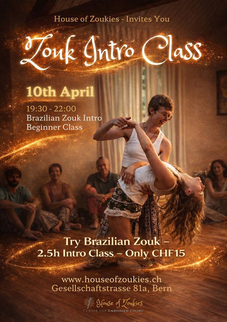 Zouk Beginner Intro Class 2.5h (for CHF15!)
