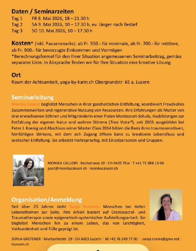 GELDSEMINAR in Luzern