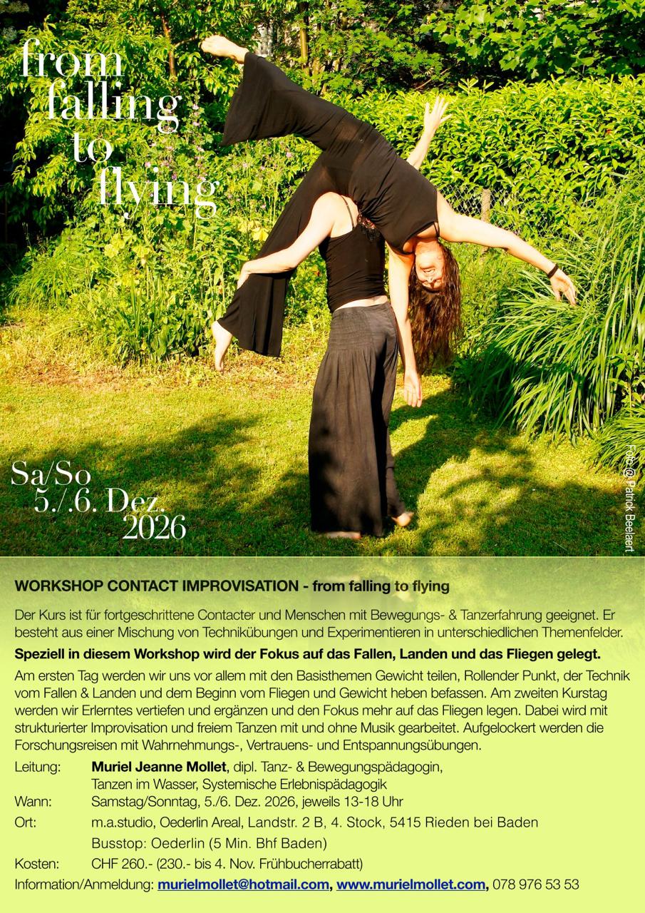 CONTACT IMPROVISATION OUTDOOR - in Verbindung mit der Natur