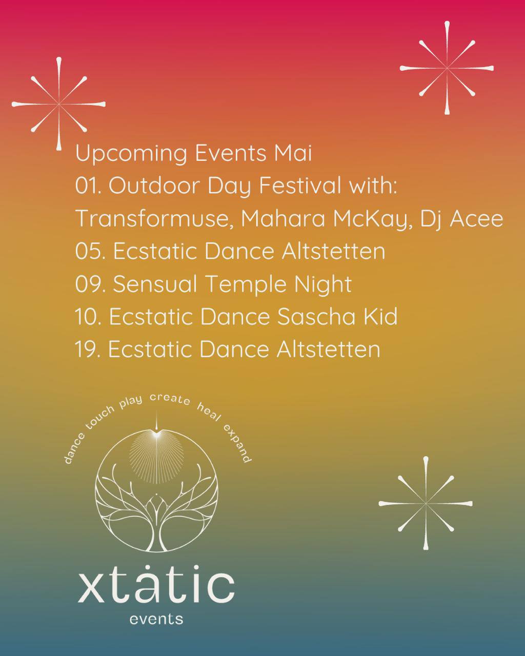 Wir starten den Mai mit einem Outdoor Festival. 🌞 Komm spontan dazu.