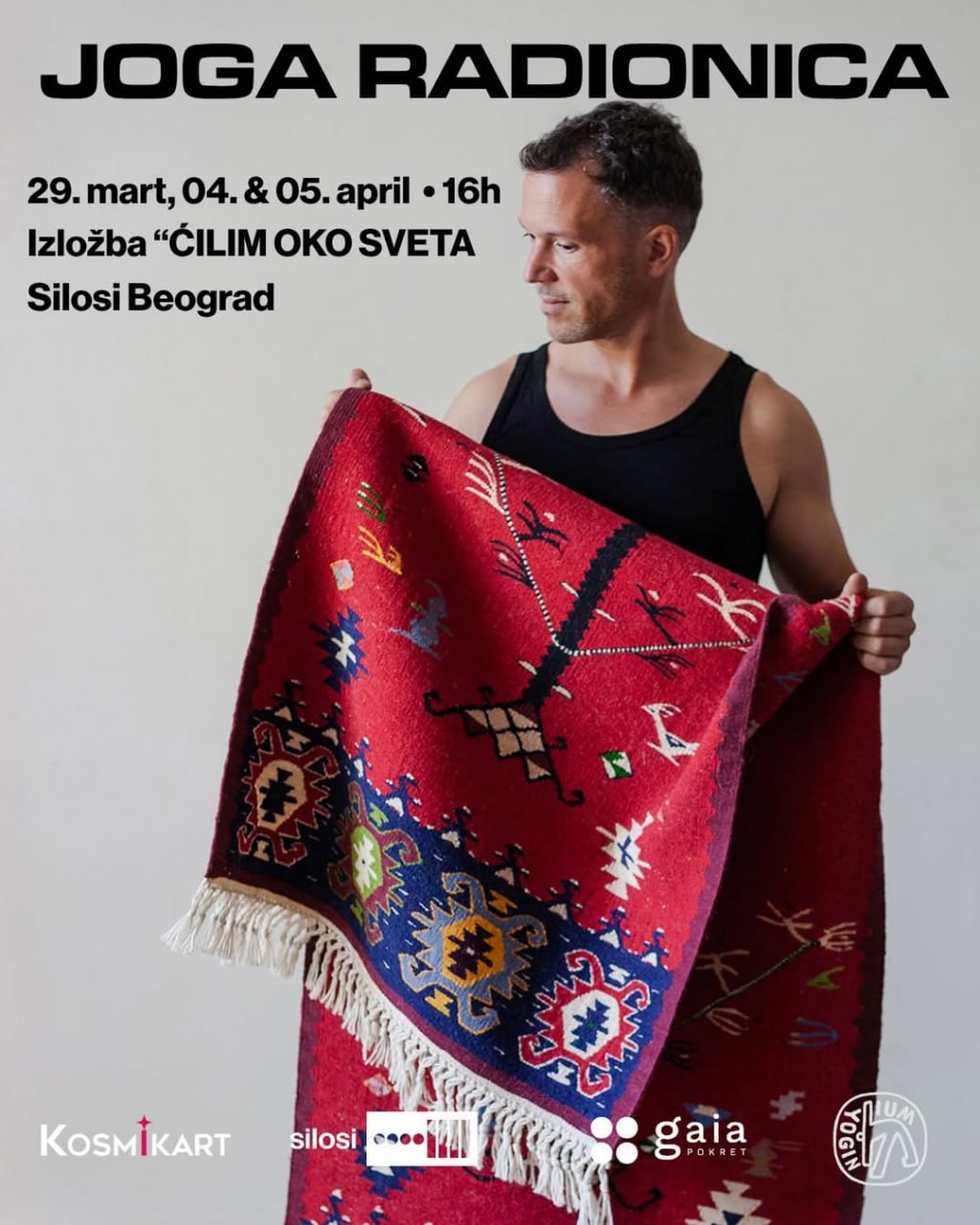 В рамках выставки "Ćilim oko sveta" в Silosi пройдёт серия занятий по йоге.🧘‍♀️