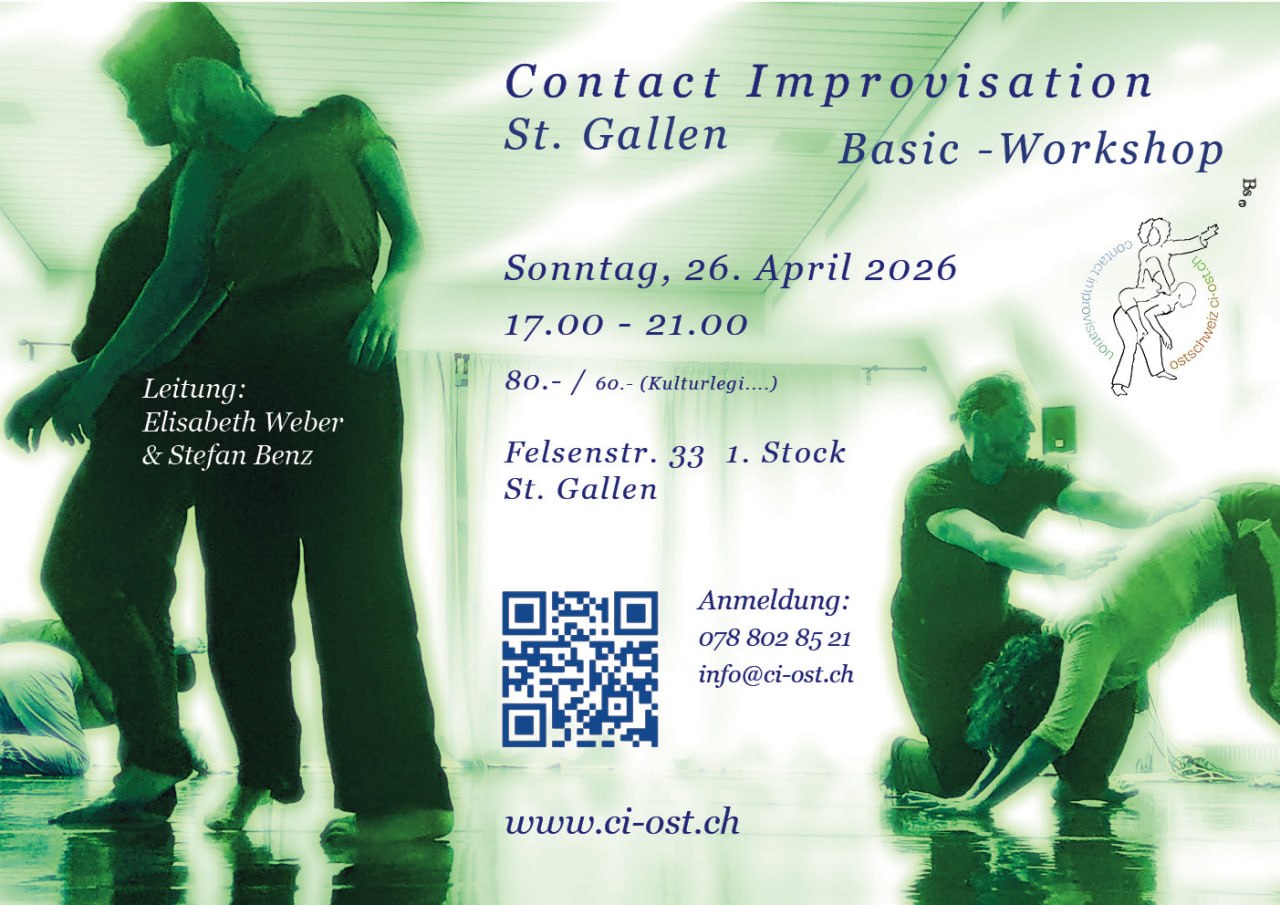Diesen Sonntag CI Workshop von 17 - 21 Uhr in St. Gallen. Elisabeth Weber und St