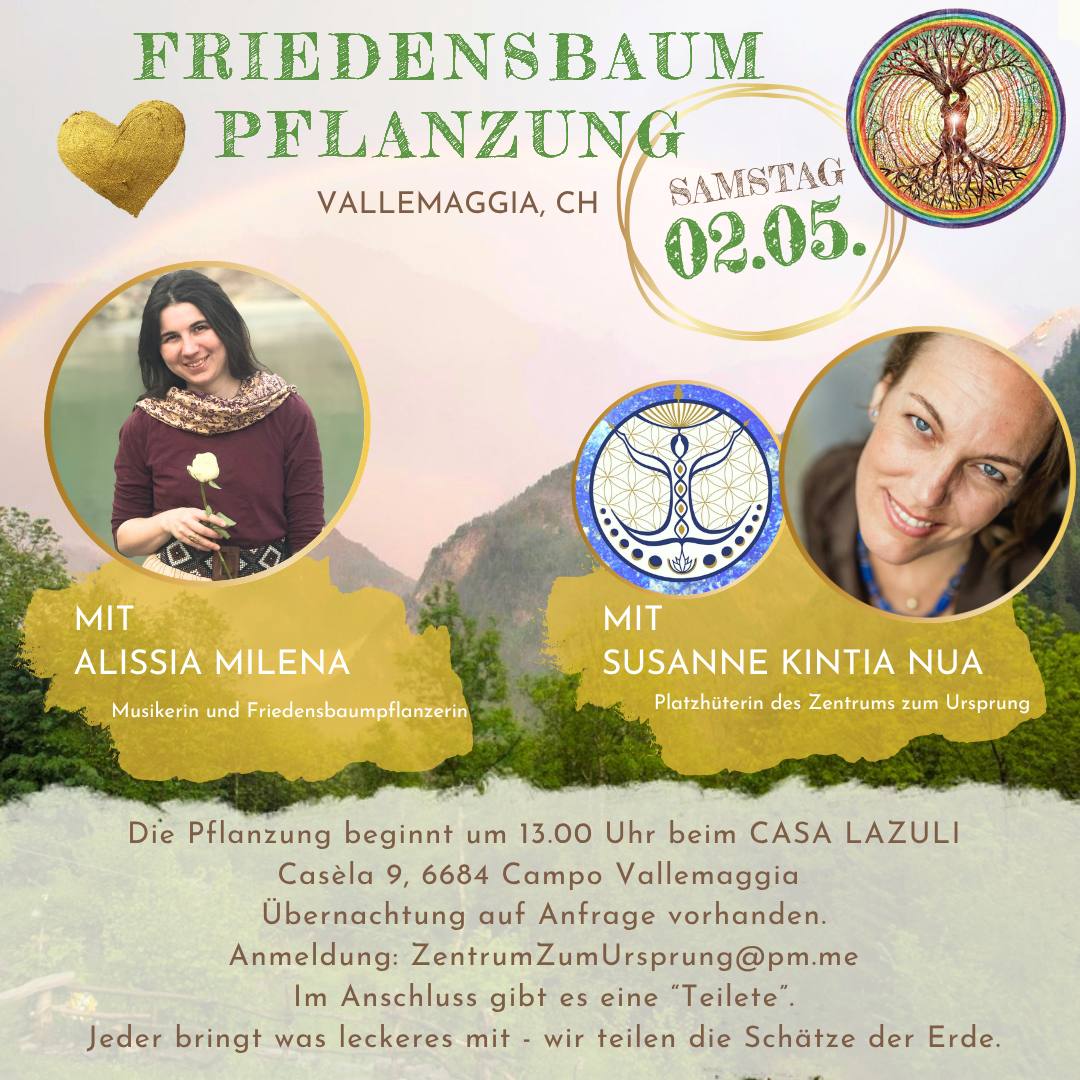 Stärke das Netz der Friedensbäume für Mutter Erde und ihre Kinder mit deinen Geb