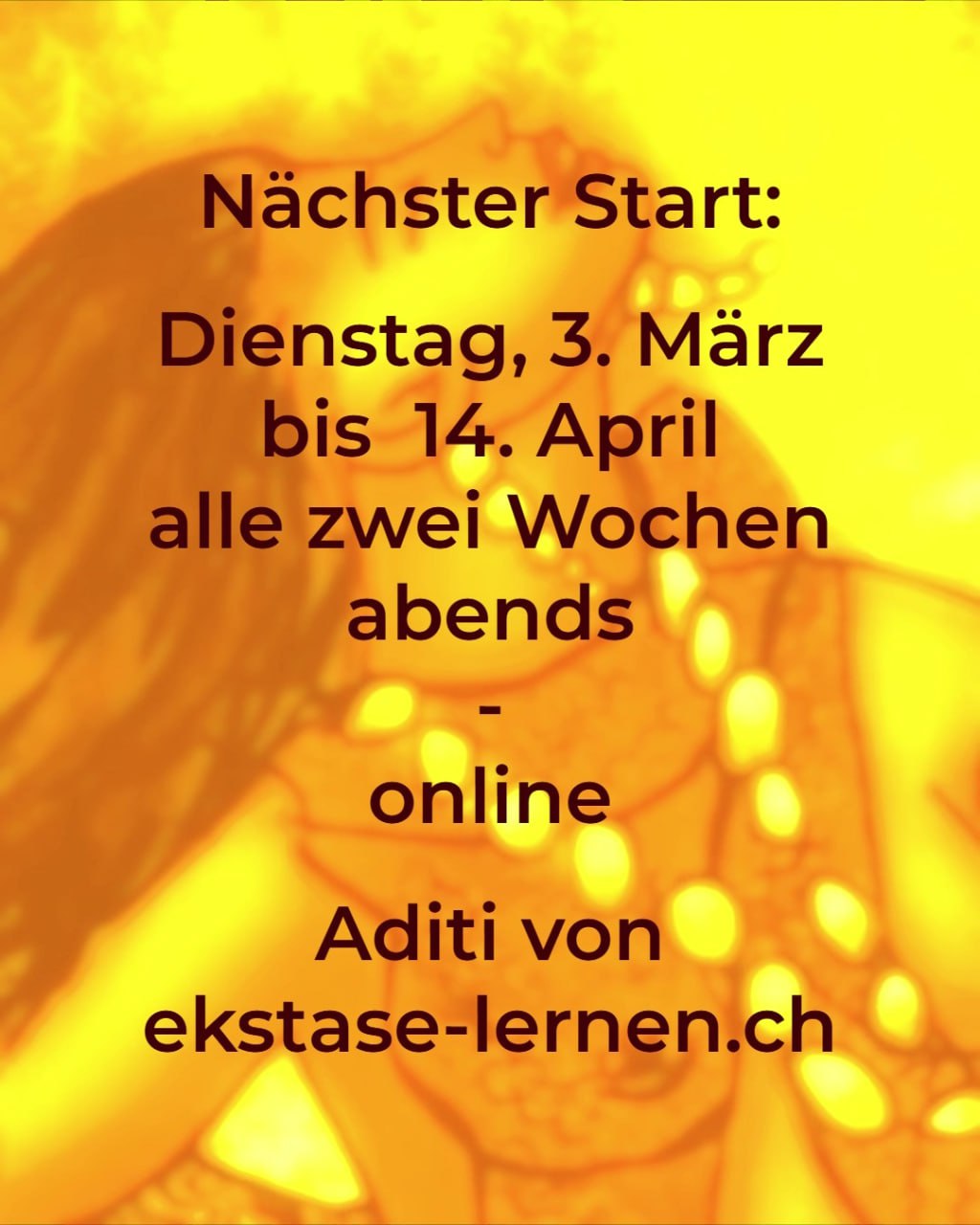 Ein Kurs, wo man dann ein ganzes Jahr Nahrung hat, um alles in seinem Tempo, auf