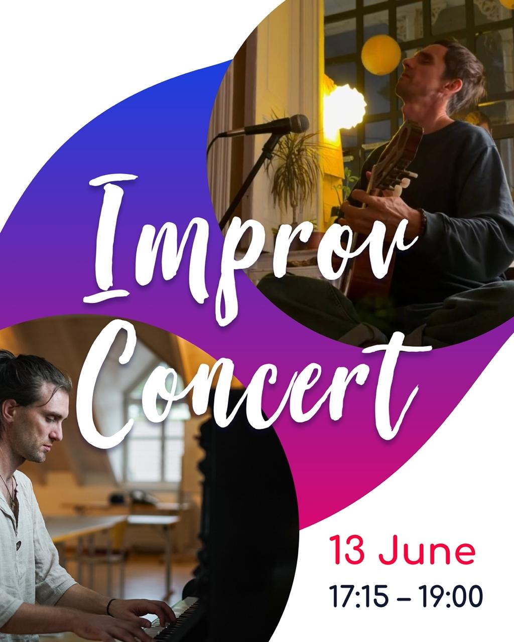 Concert of Improvisation Musik: Guitar, Piano, Vocal