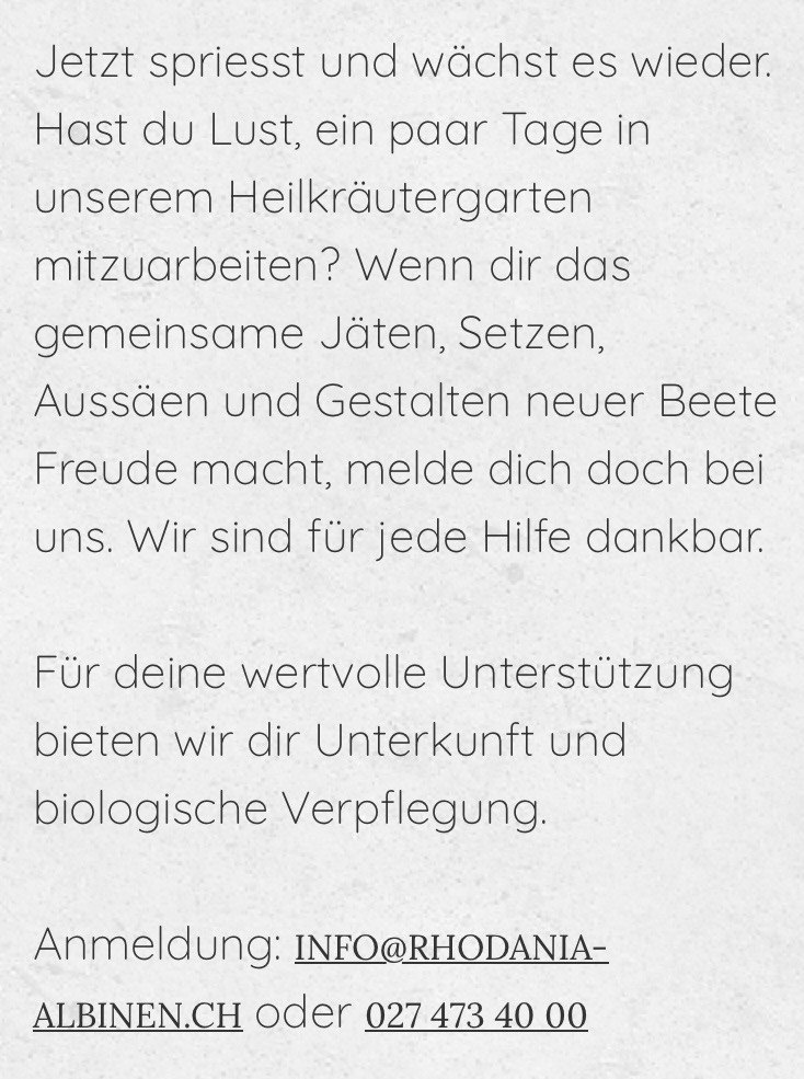 Jetzt spriesst und wächst es wieder.