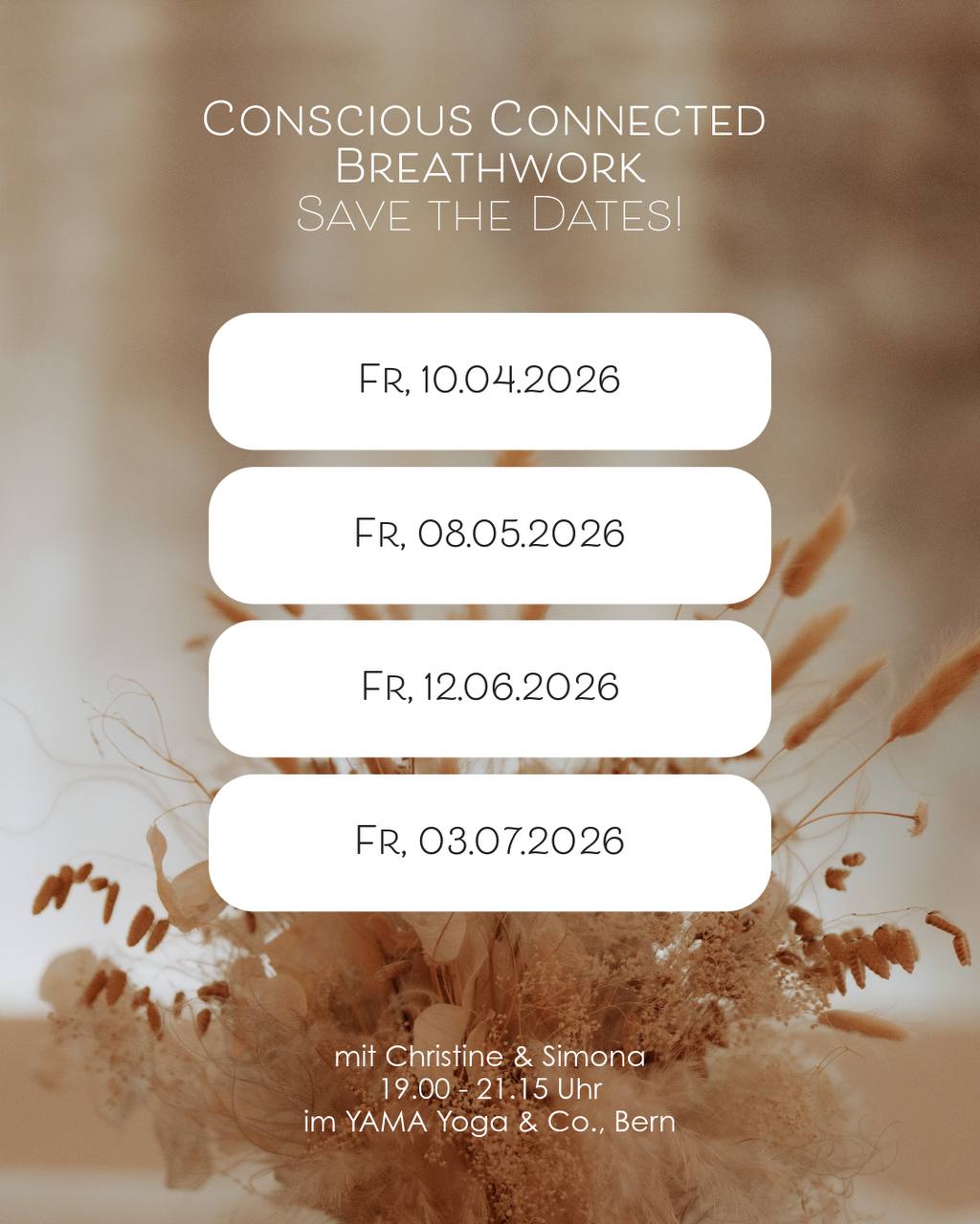 Juhui – am 10.04.2026 wird im YAMA in Bern wieder zäme „gschnuufet“. Bisch drbi?