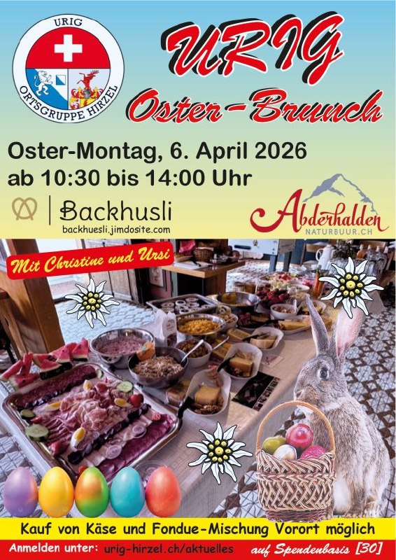 Herzliche Einladung zu unserem fein hergerichteten Osterbrunch.